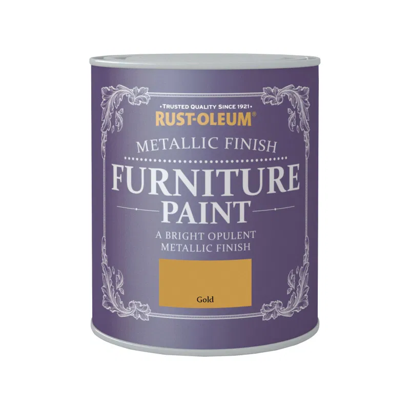 Metallic Finish Furniture Paint - Guld - 750ml