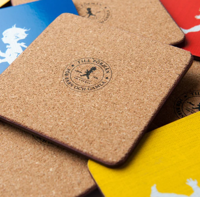 Glasunderlägg Svart