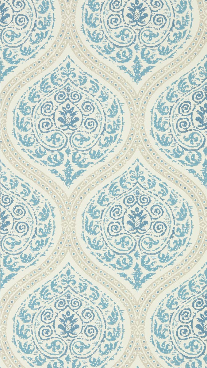 Sanderson - Madurai Indigo Caspian Wallpapers (Outlet)