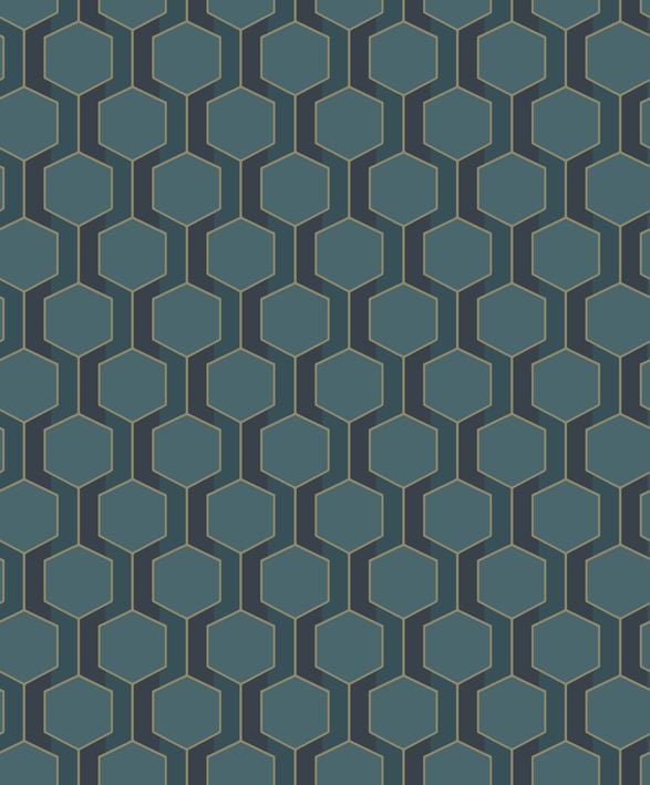 Casadeco - Hamilton Bleu Paon Derby