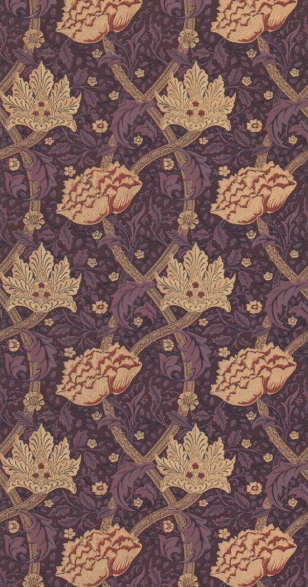 Windrush Aubergine & Wine Morris and Friends Wallpa