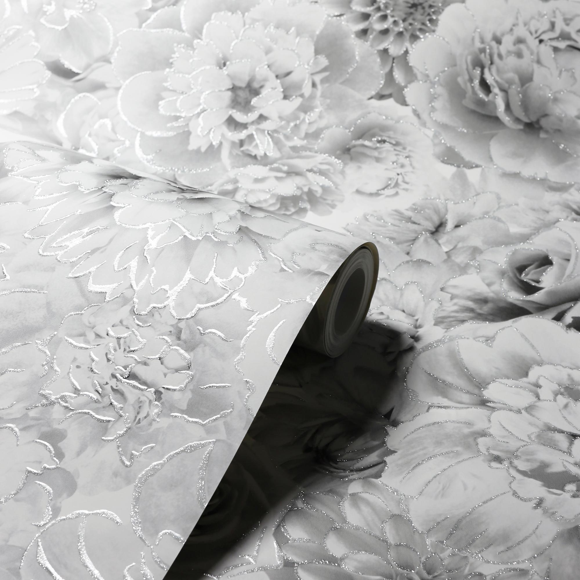 Glitter Bloom Silver