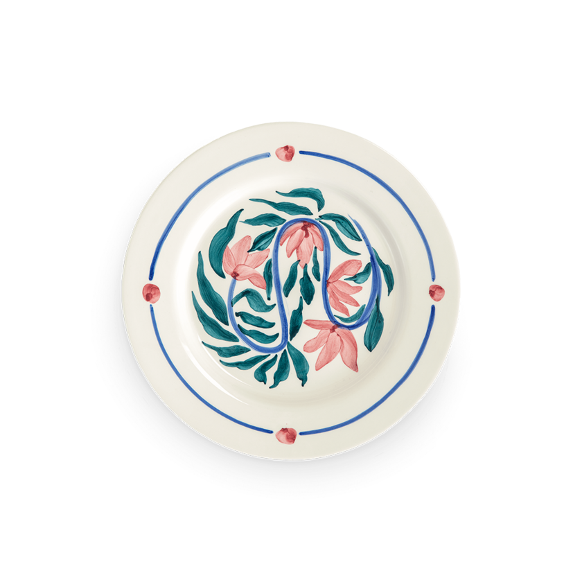 Flowers Tallrik Water Lilies 28 cm Vit