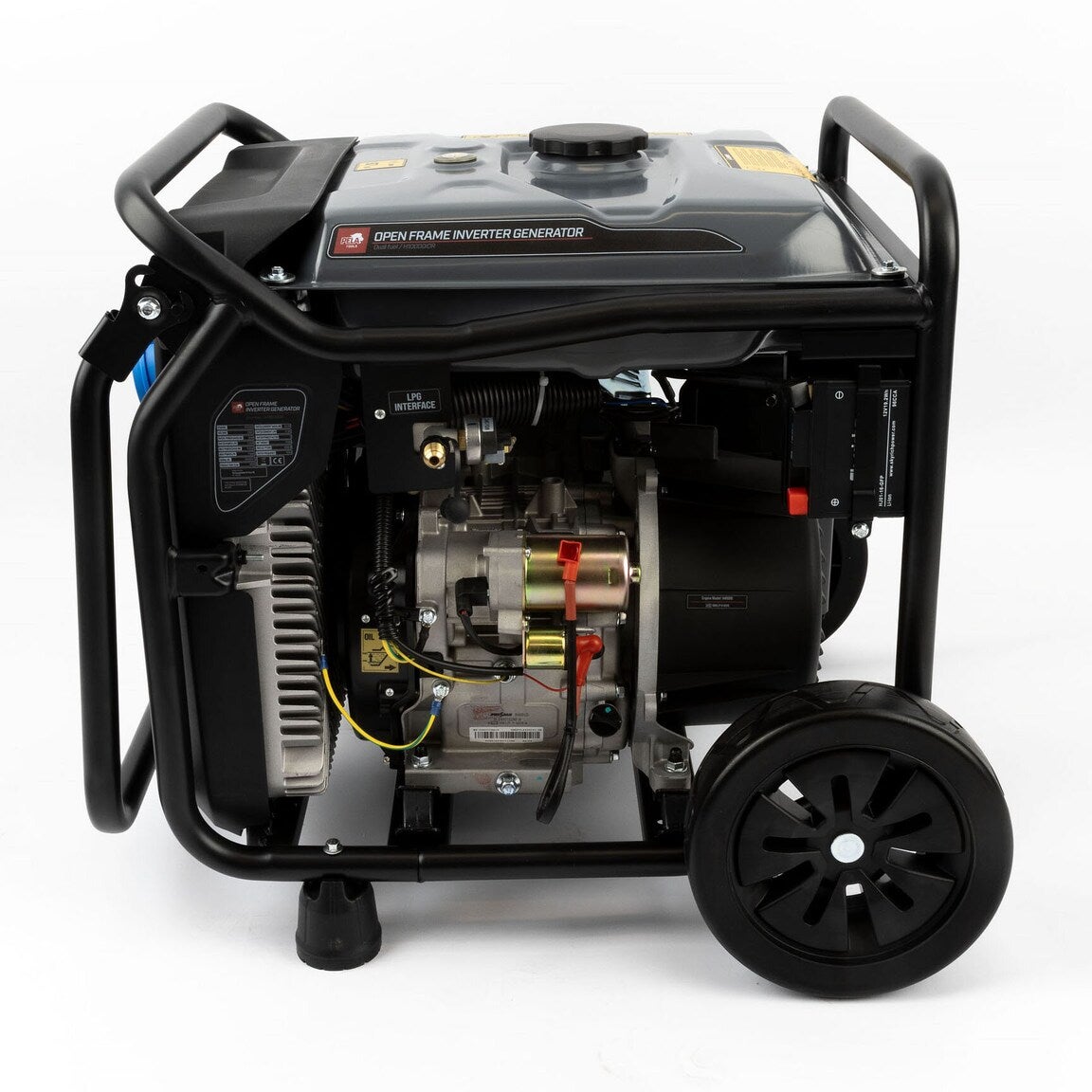 PELA Inverterelverk 8000 W, med dubbelt bränslesystem, el-start, hjul & handtag