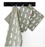 Kökshandduk 50x70 cm Grön/Vit