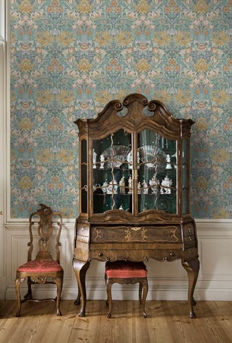 Intrade - Fleurmont Aqua Multi Tales of the Manor Tapet