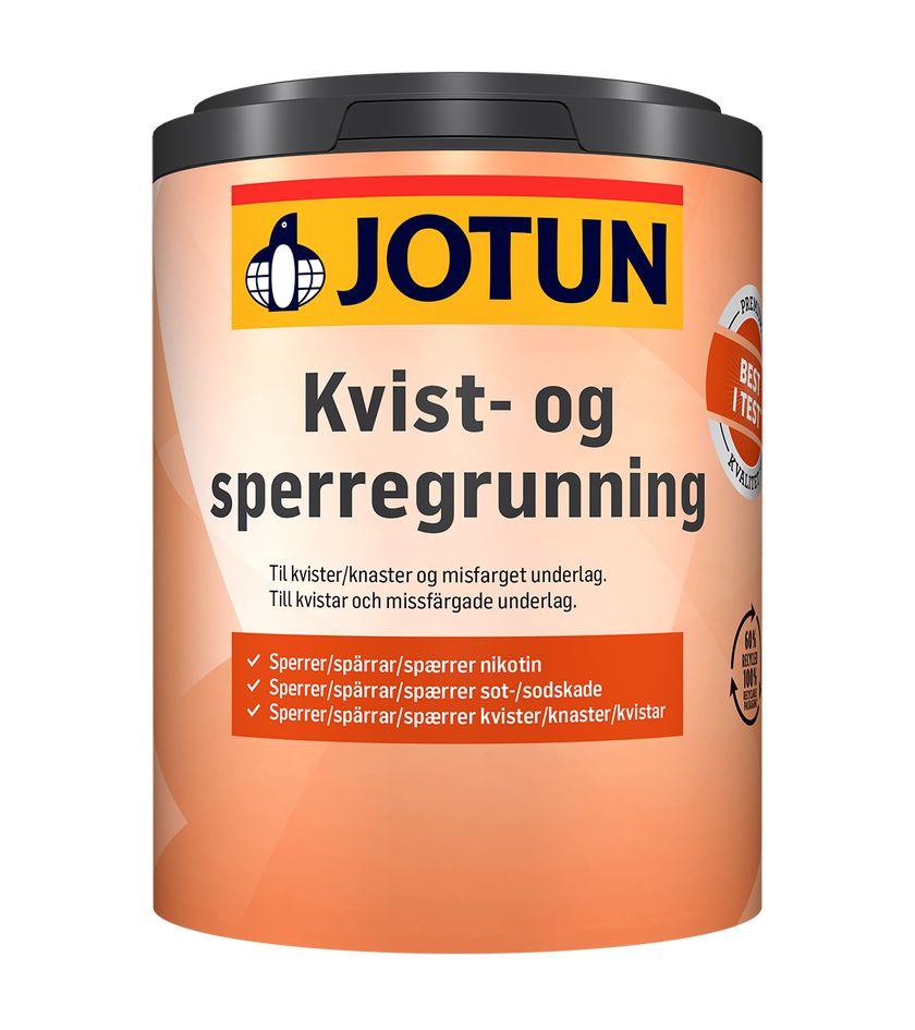Kvist & Spärrgrundning 0,68 L Vit