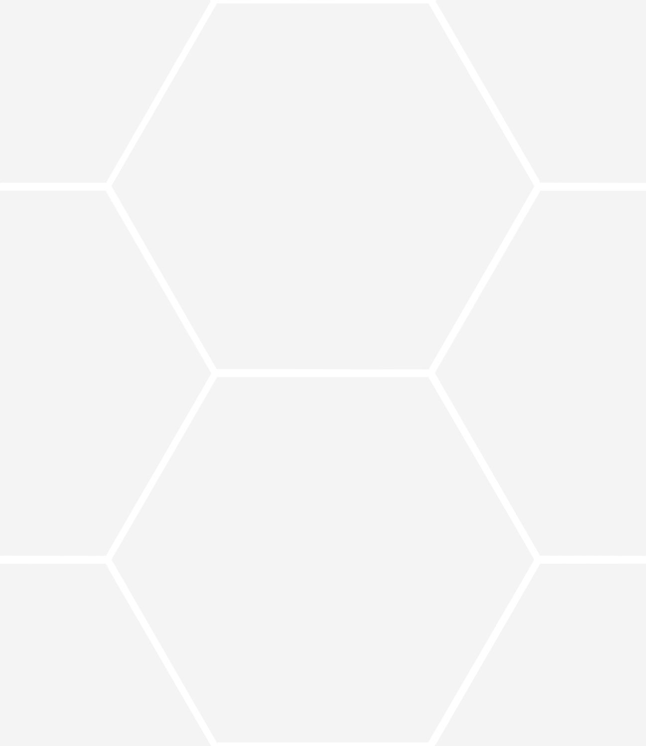 Haze Vit matt hexagon 15x17