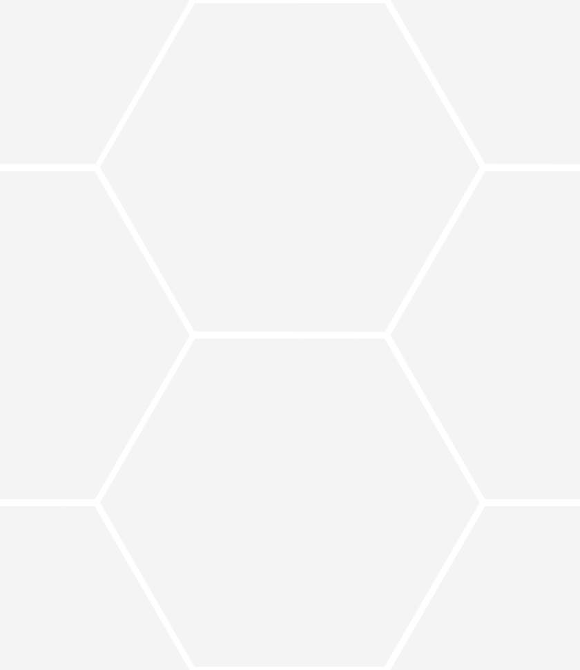 Haze Vit matt hexagon 15x17