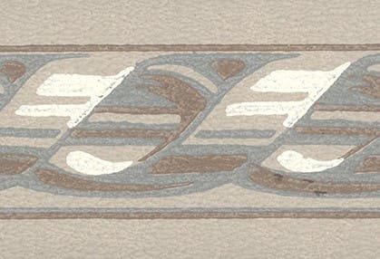 Lim & Handtryck - Versailes-band - Grå/Gråblå B12-46