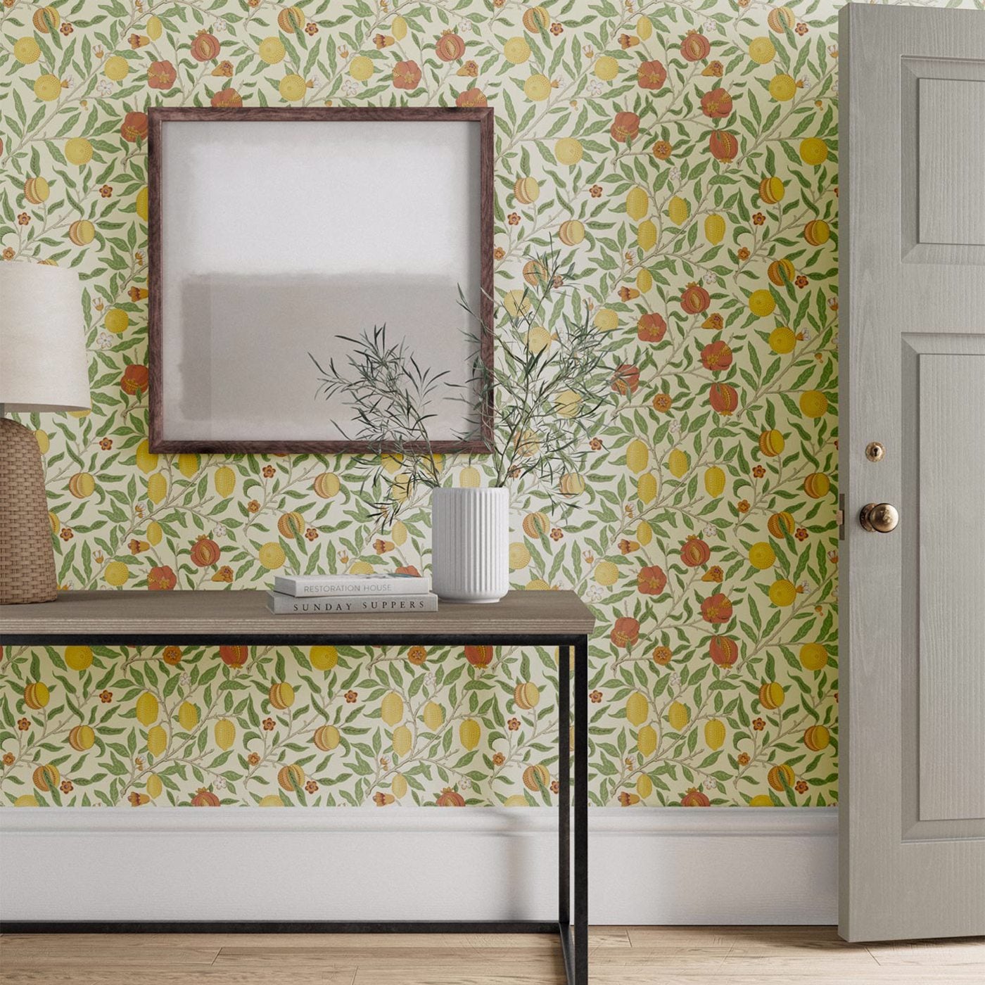Morris & Co - Fruit Bayleaf/Russet Simply Morris Wallpapers