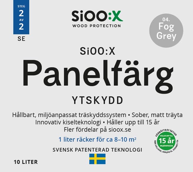 SiOO:X Panelfärg Ytskydd 10L Fog Grey