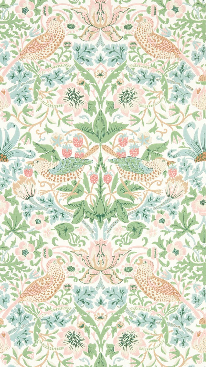 Morris & Co - Simply Strawberry Thief C Simply Morris Wallpapers