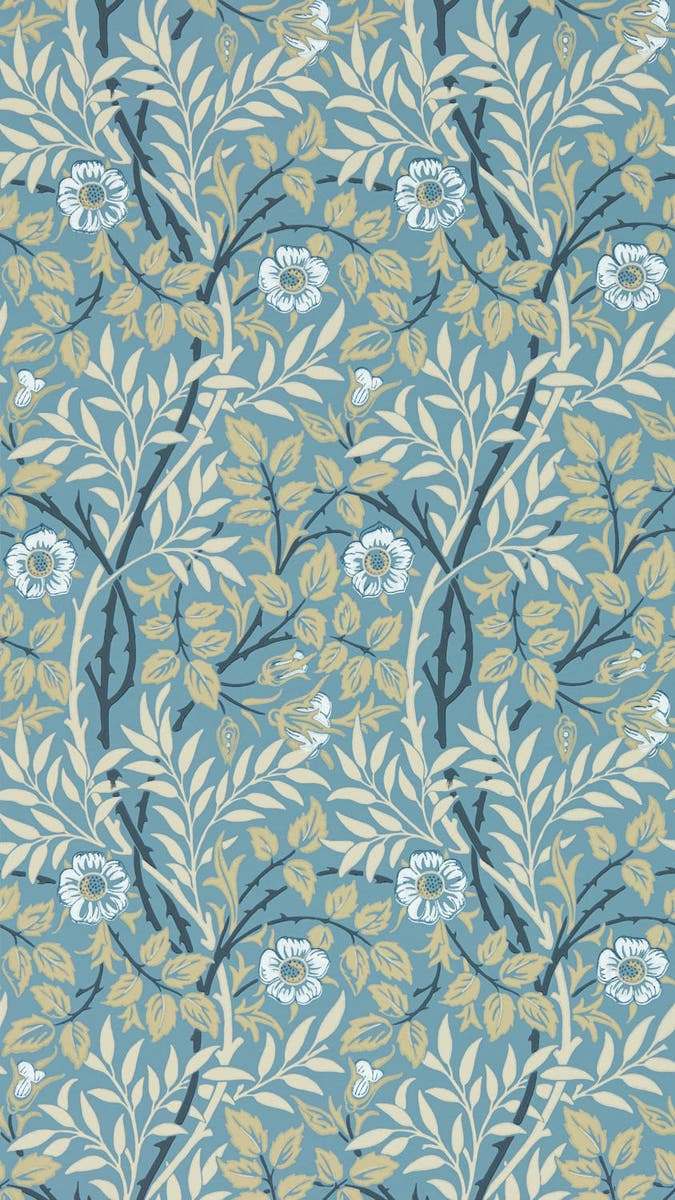 Morris & Co - Sweet Briar Mineral/Linen Morris and Friends Wallpa