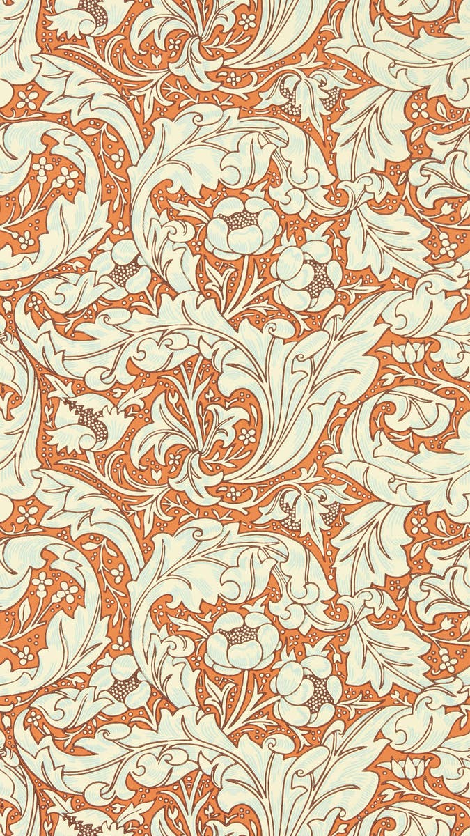 Morris & Co - Bachelors Button Burnt Or Cornubia Wallpapers
