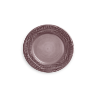 Stripes Tallrik 21 cm Plommon