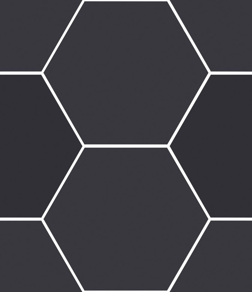 Haze Svart matt hexagon 15x17