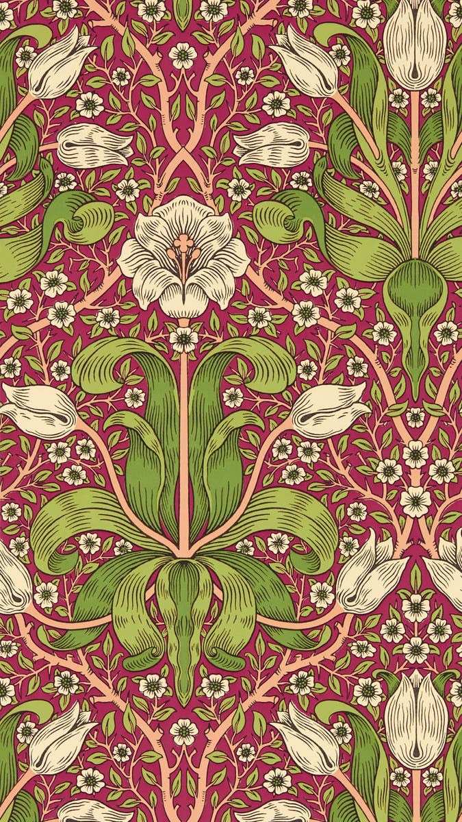 Morris & Co - Spring Thicket Maraschino Bedford Park Wallpapers