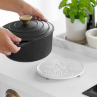 Grytunderlägg Gjutjärn Ø 19 cm Vit