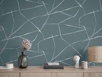 Peel & Stick Inkwork Abstract Blue Dusk NW53202