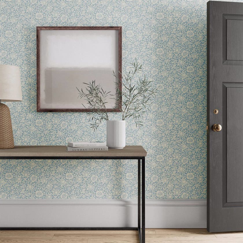 Morris & Co - Mallow Powder Blue Simply Morris Wallpapers