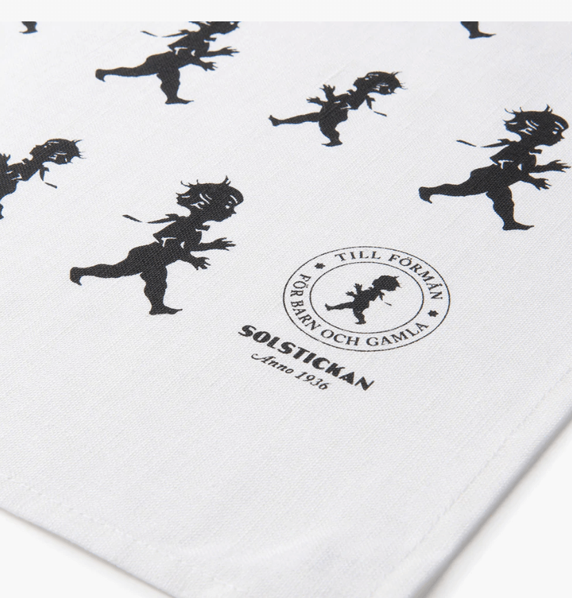 Kökshandduk 50x70 cm Vit/Svart