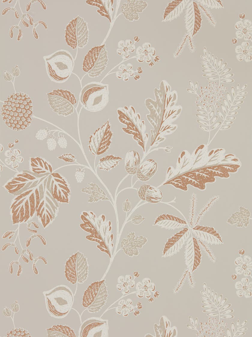 Sanderson - Warwick Taupe Elysian Wallpapers