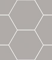 Haze Grå matt hexagon 15x17