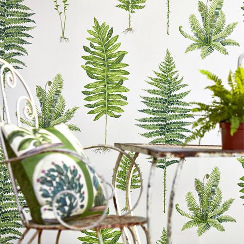 Sanderson - Fernery Botanical Green Glasshouse Wallpapers