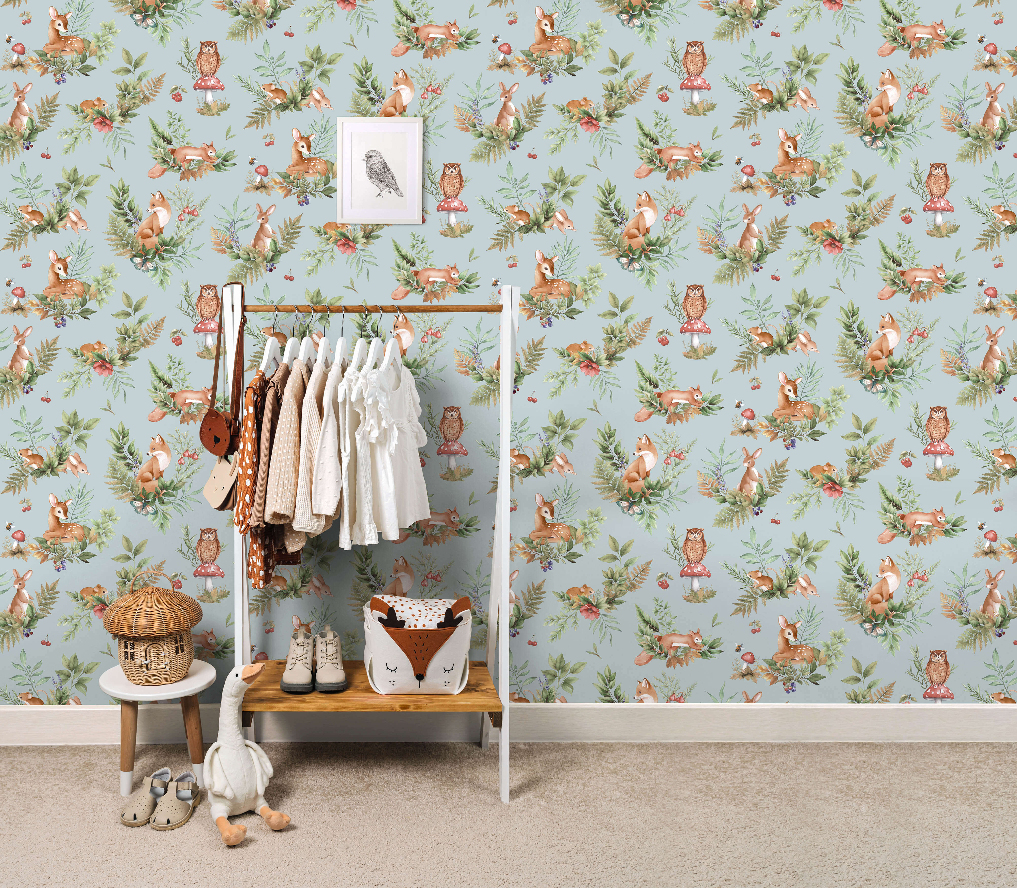 Intrade - Forest Friends Duck Egg Blue