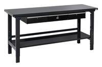 Arbetsbänk PELA med lådsats & hylla Svart/Grå