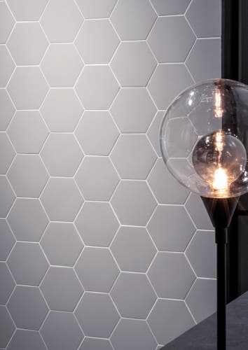 Haze Grå matt hexagon 15x17