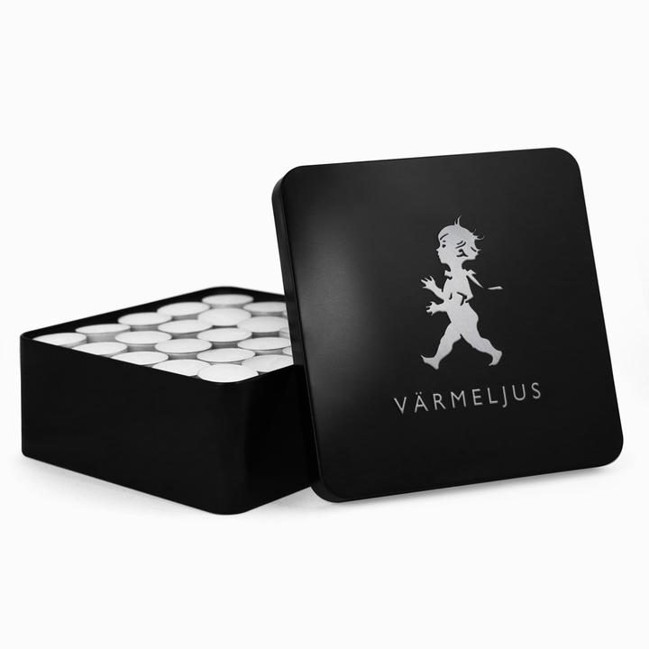 Värmeljuslåda Mattsvart/Silver