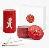 Doftljus + tändsticksrör, röd Presentförpackning
