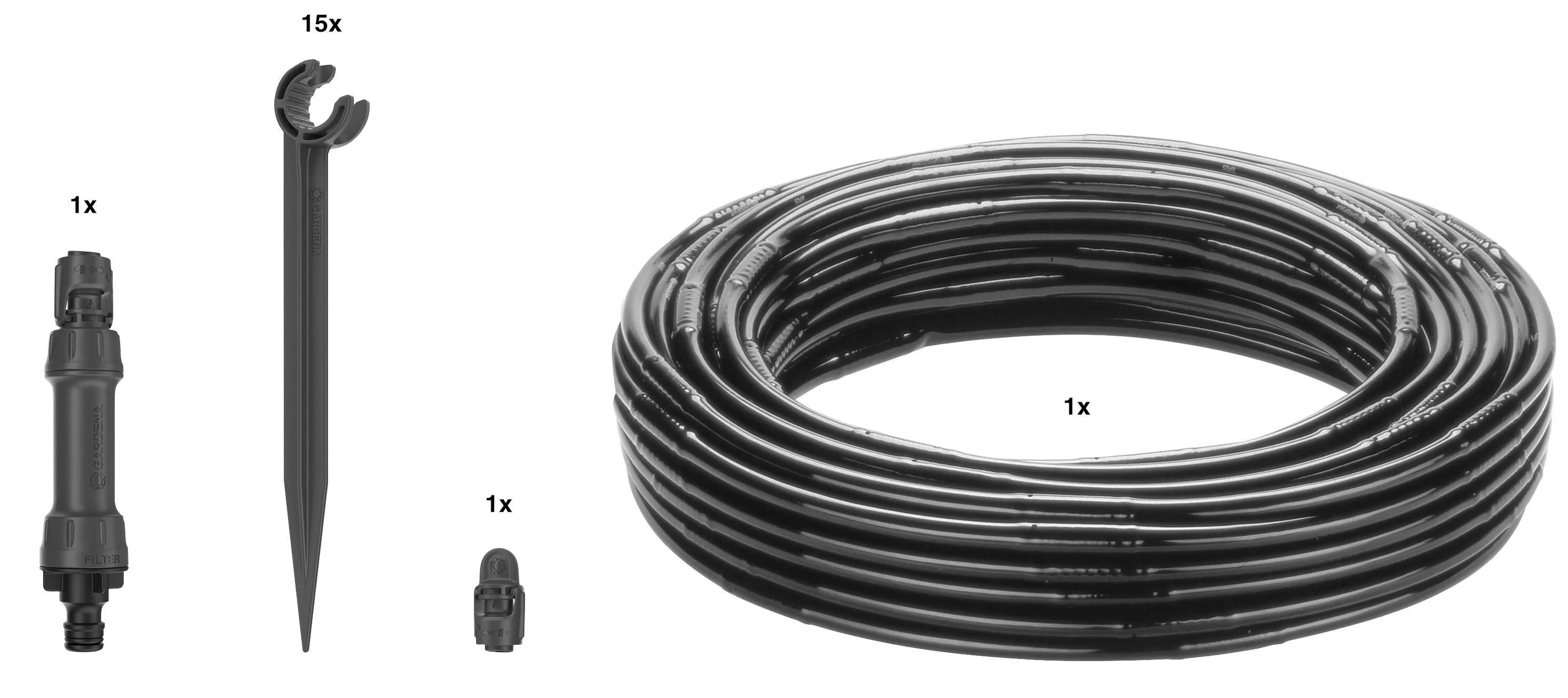 Micro-Drip Gardena Startset Buskar/Häckar - 25m