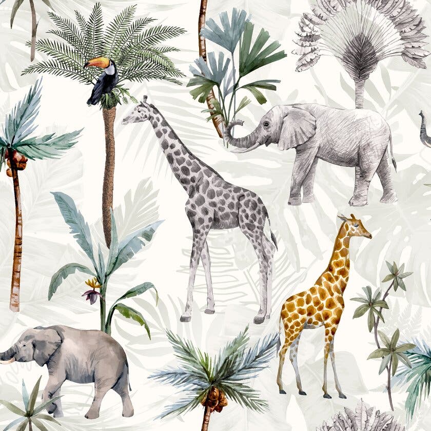 Serengeti Animals Multicoloured