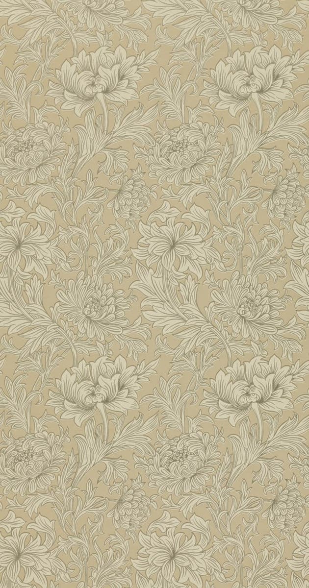 Morris & Co - Chrysanthemum Toile Ivory Morris and Friends Wallpa