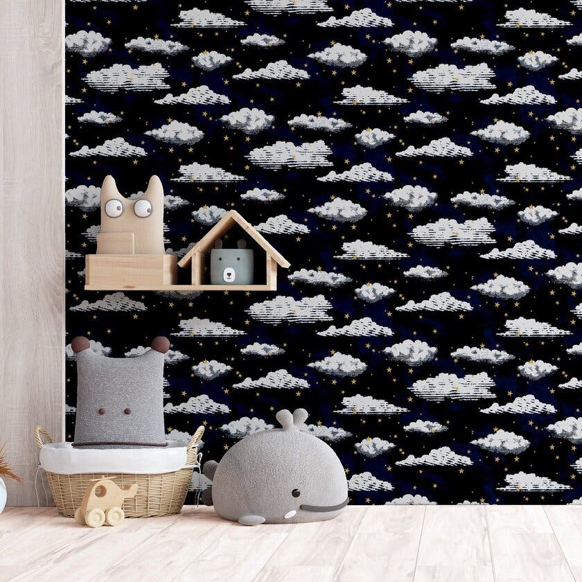 Stars And Clouds Navy