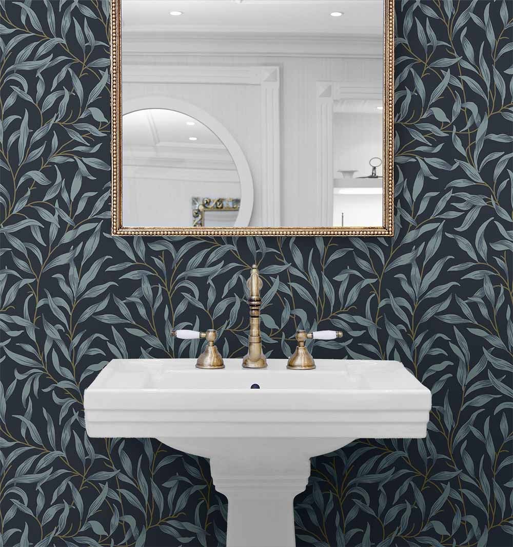 Carma - Peel & Stick Willow Trail Aegean Blue NW54702