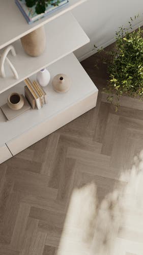 Ancares Herringbone Grey 4m