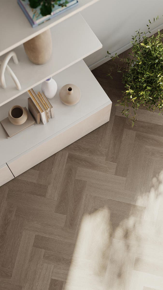 Ancares Herringbone Grey 4m