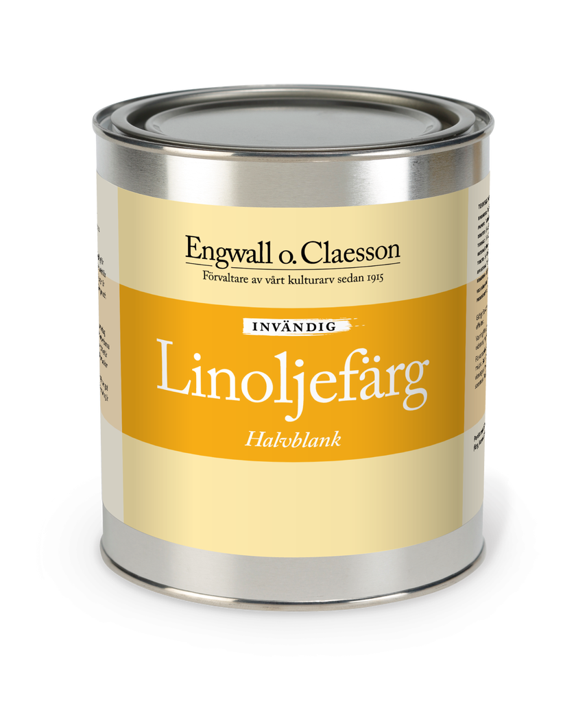 Linoljefärg invändig halvblank 1 L VIT