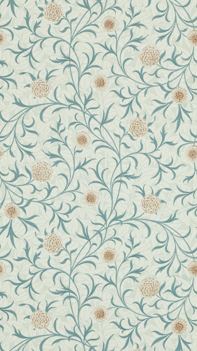 Morris & Co - Scroll Loden/Slate Morris and Friends Wallpa