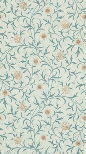 Morris & Co - Scroll Loden/Slate Morris and Friends Wallpa