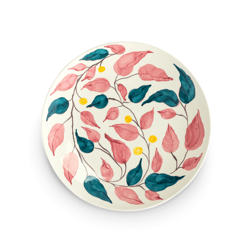 Flowers Fat Leaves Pink 34 cm Vit