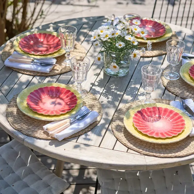 Lace Tallrik 25 cm Gul