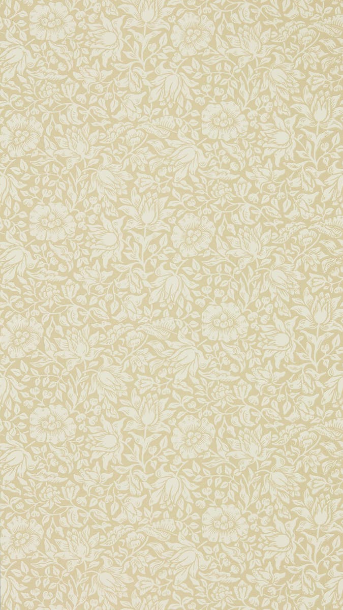 Morris & Co - Mallow Soft Gold Melsetter Wallpapers