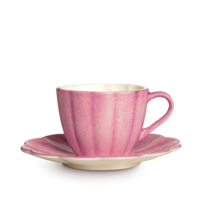 Oyster Kopp med fat 25 cl Rosa