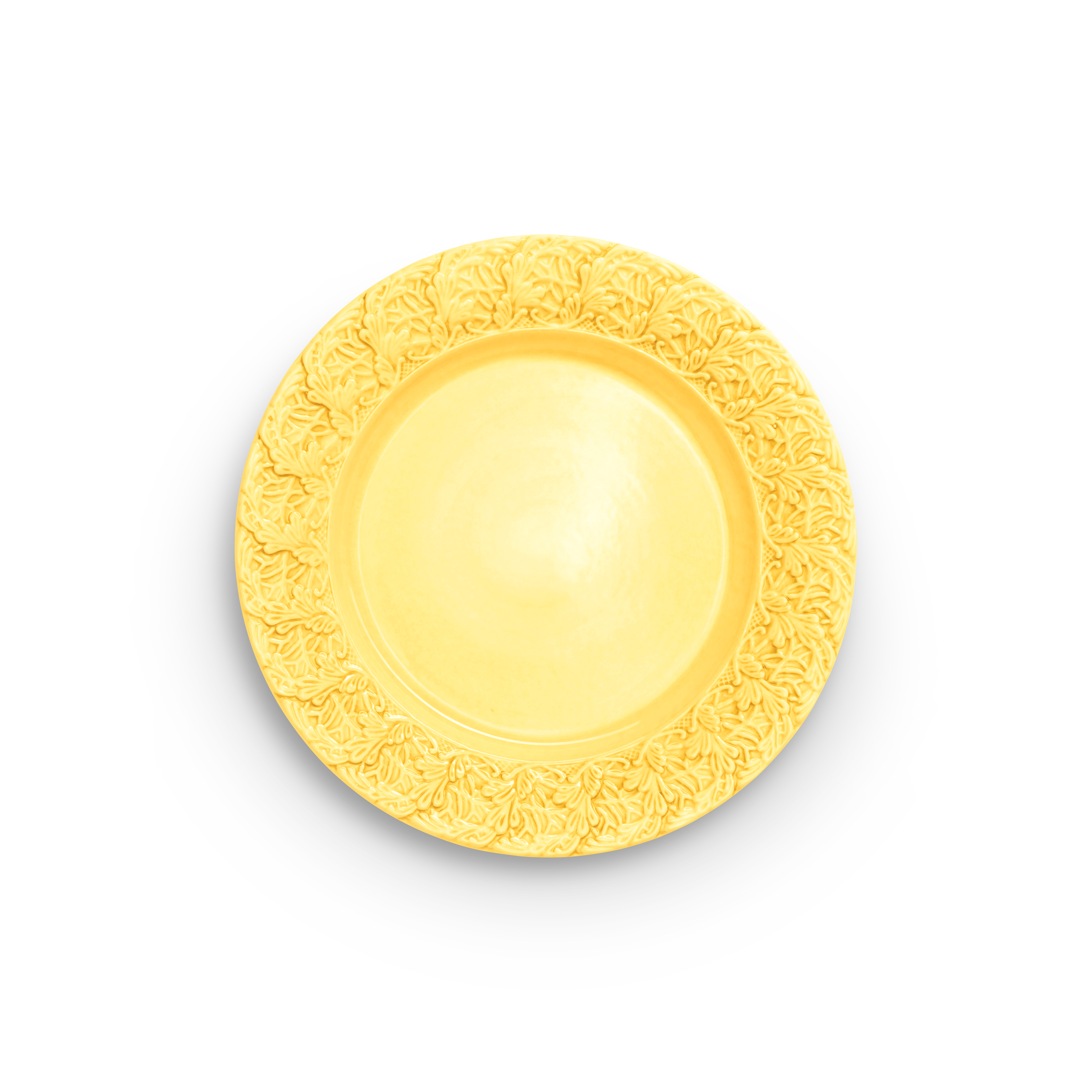 Lace Tallrik 25 cm Gul