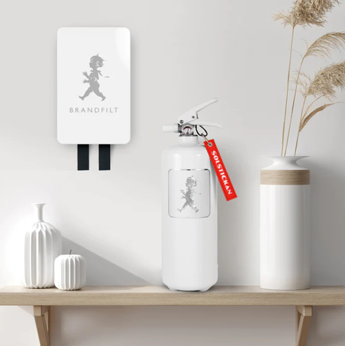 Brandfilt Vit/Silver